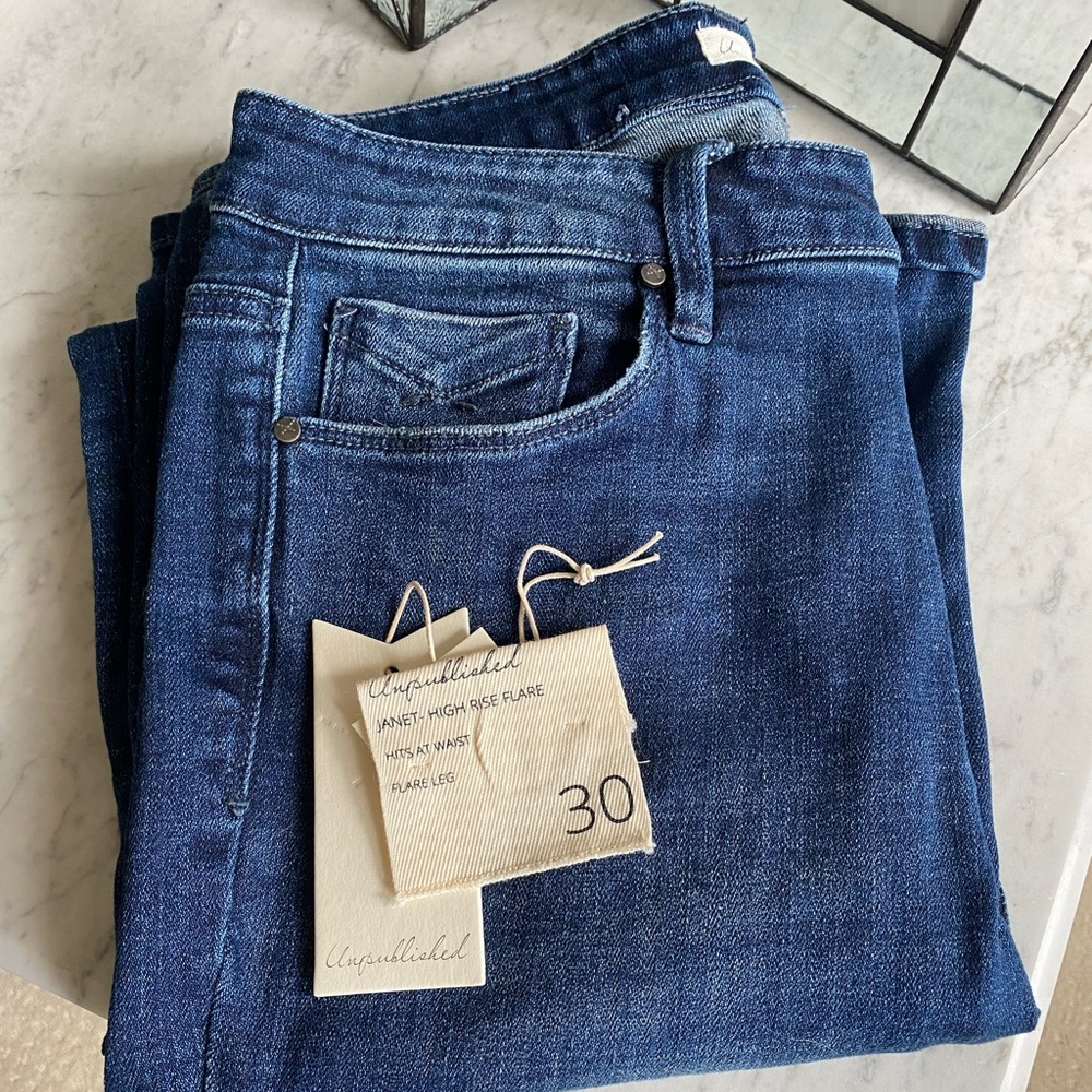 Unpublished Janet high rise flare, size 30.